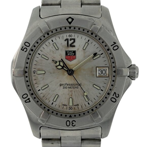 Tag Heuer 38mm Men's Professional 2000 Series Silver Dial Watch - Picture 4 of 8